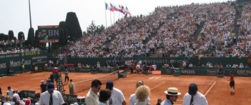 Rafael Nadal on court