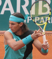 Rafael Nadal on court