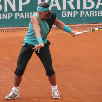 Rafael Nadal on court