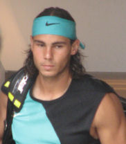 Rafael Nadal entering court