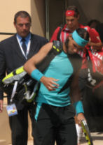 Rafael Nadal entering court