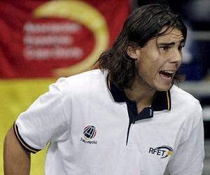 Rafael Nadal at the Davis Cup tie in Geneva