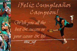 Birthday cards for Rafael Nadal