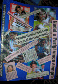 pictures from the Italian fans' book for Rafael Nadal