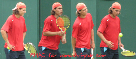 Rafael Nadal training at Queens