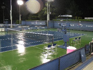 Rain on courts