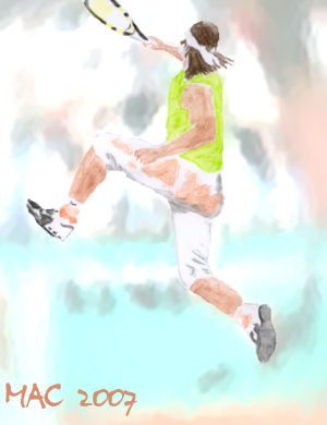 Rafael Nadal Watercolour by MAC